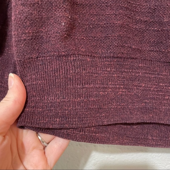 J Crew Maroon Cotton Long Sleeve Crew Neck Sweater M - Picture 2 of 8